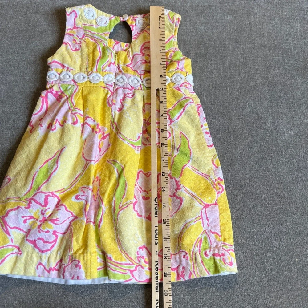 Lilly Pulitzer dress‎ girls 4 yellow pink adelson day star fruit mini floral